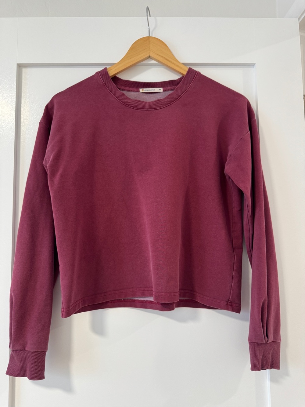Marine Layer Women's Crewneck Pullover Sweatshirt - Plum